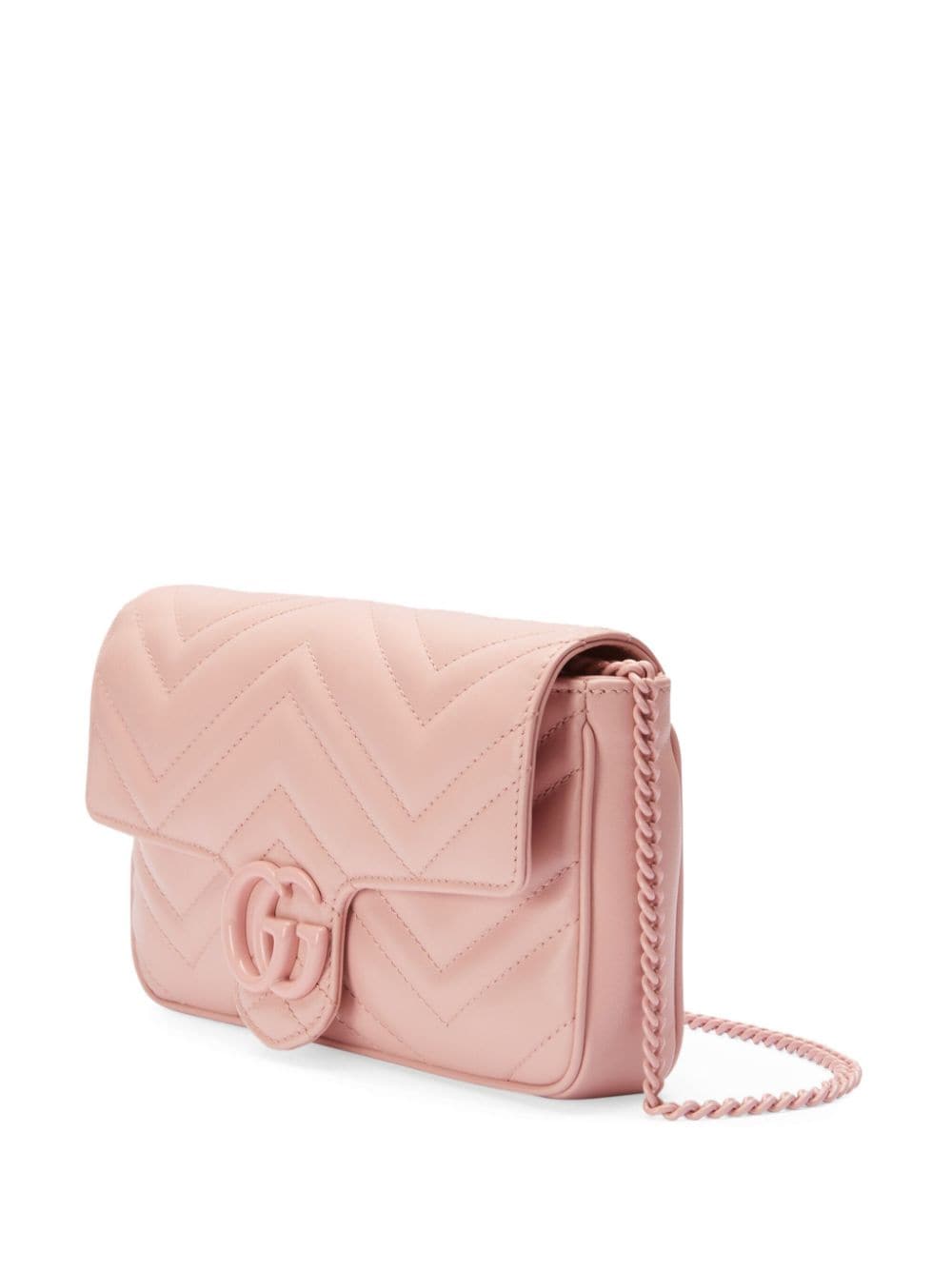 Shop Gucci Mini Gg Marmont Crossbody Bag In Pink