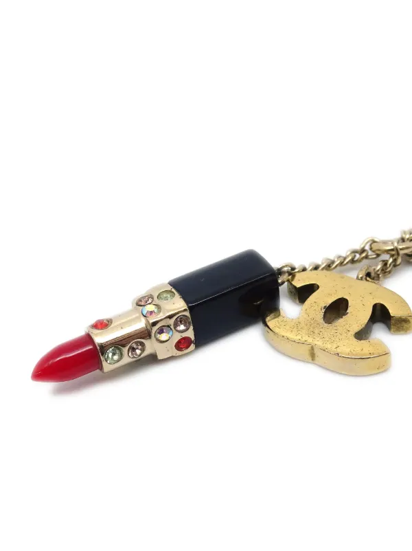 Chanel lipstick hotsell necklace
