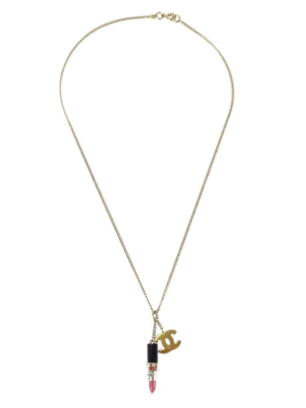 CHANEL Pre Owned 2005 Lipstick Pendant Necklace Farfetch