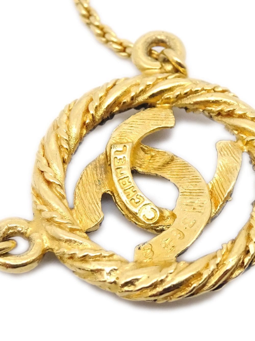 Pre-owned Chanel Cc 镂空吊饰项链（1971-1980年典藏款） In Gold