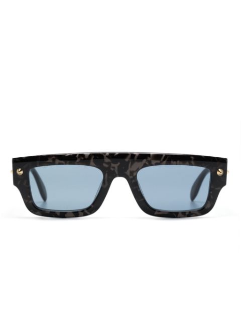 Alexander McQueen Eyewear spike stud-detailing rectangle-frame sunglasses Men