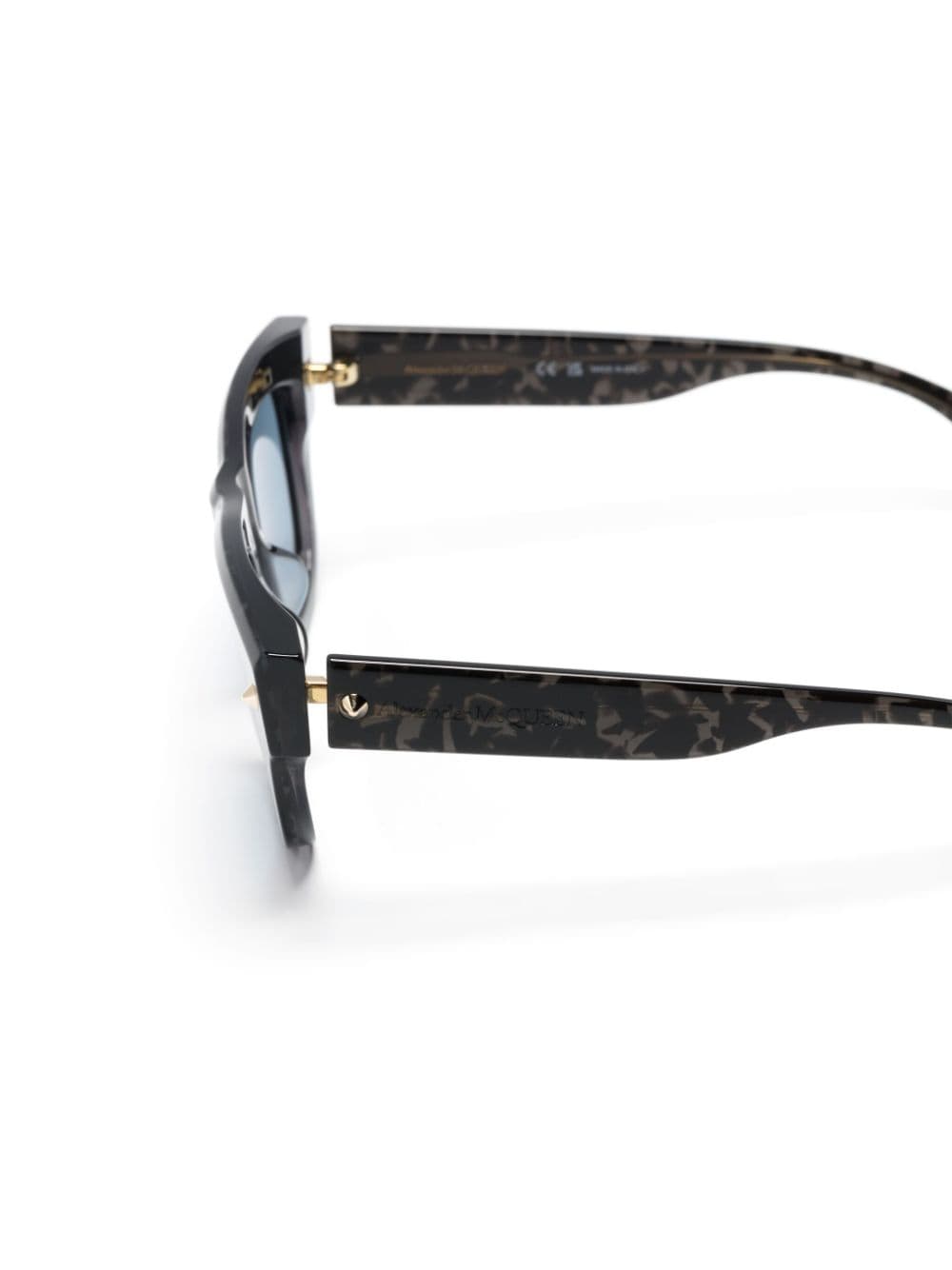 Shop Alexander Mcqueen Stud-detailed Tinted Sunglasses In Black