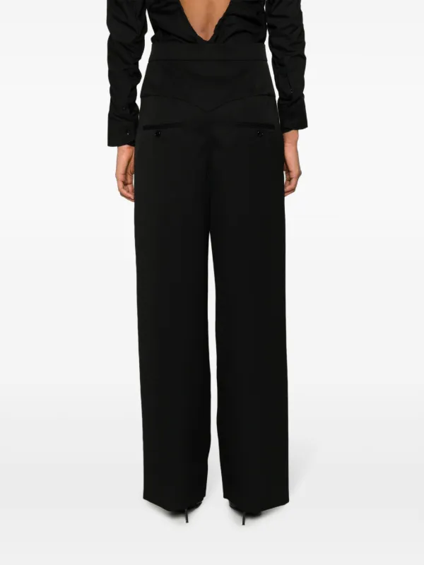 ISABEL MARANT Staya Wool Trousers | Black | FARFETCH JO