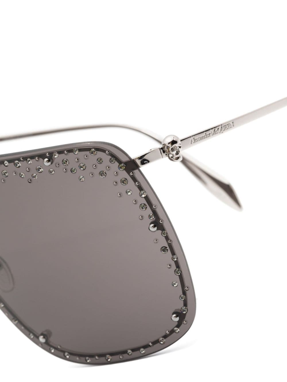 Alexander McQueen Eyewear Zonnebril met shield montuur Zilver