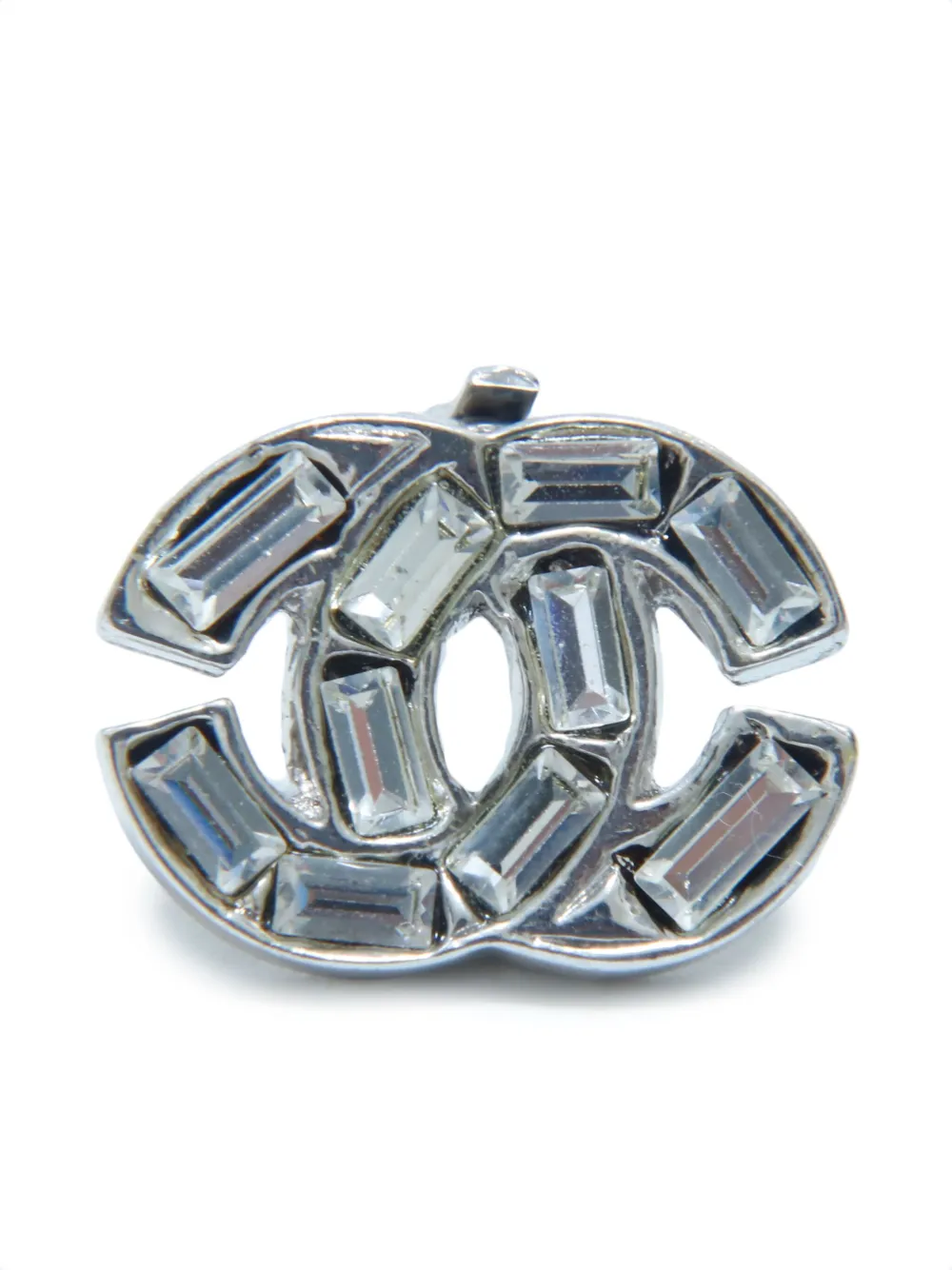 CHANEL Pre-Owned 2001 pre-owned oorbellen met kristallen - Zilver