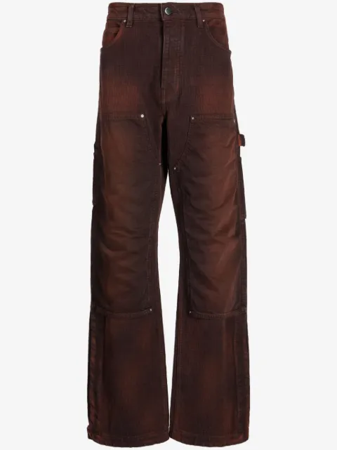 AMIRI mid-rise cotton jacquard trousers