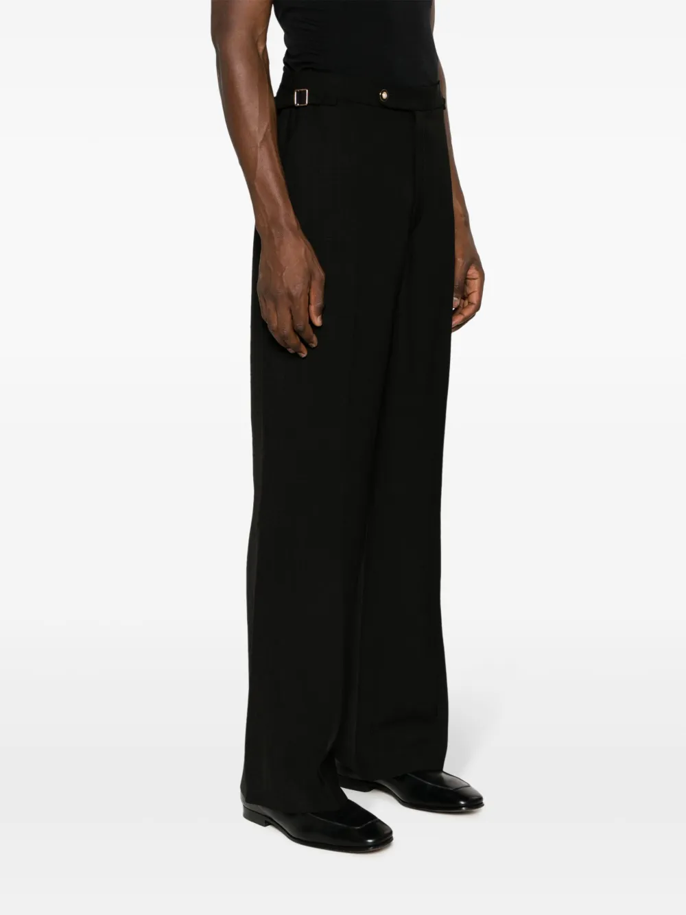 Shop Casablanca Straight-leg Trousers In Black