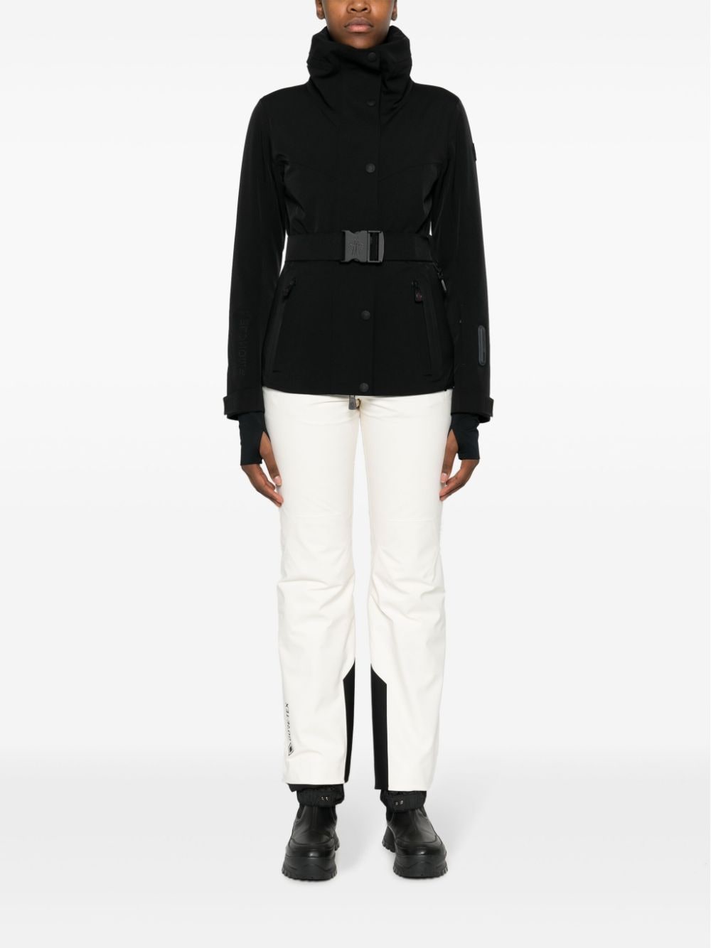 Moncler Grenoble belted cropped ski trousers - Beige