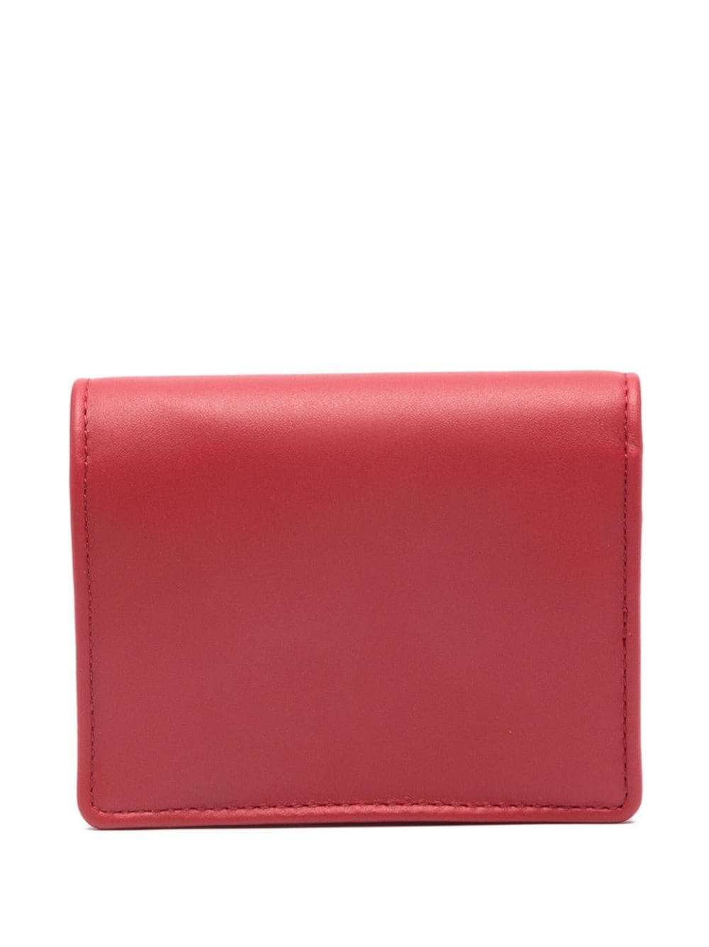 Miu logo-plaque leather wallet Rood