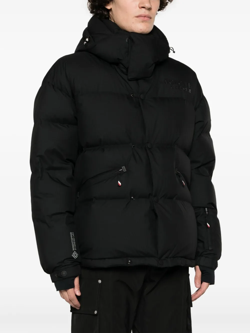 Moncler Grenoble Coraia gewatteerd ski-jack Zwart