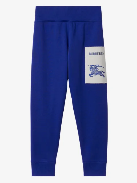 Burberry Kids Equestrian Knight cotton track pants