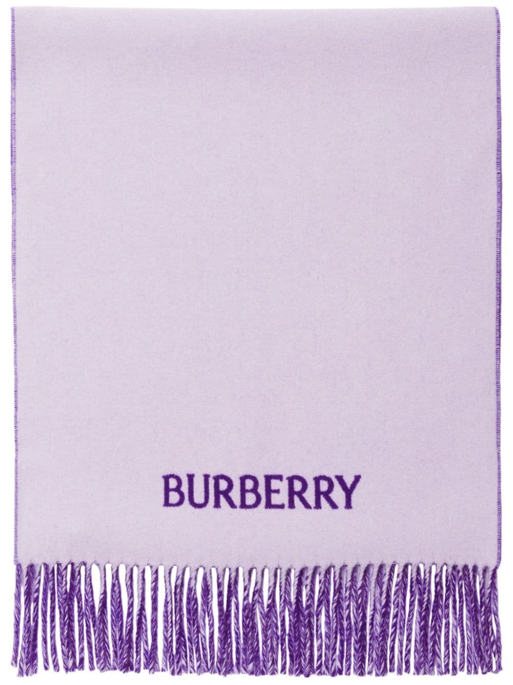 Burberry Equestrian Knight Cashmere Scarf In Purple