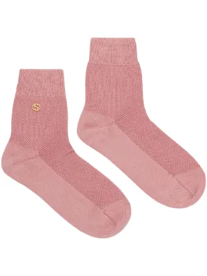 GG pattern cotton blend socks