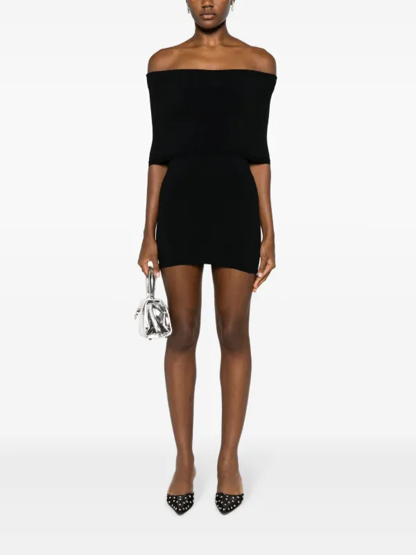 Wardrobe.nyc Off-the-shoulder Bodycon Minidress - Black Wardrobe.nyc Off-the-shoulder Bodycon Minidress - Black