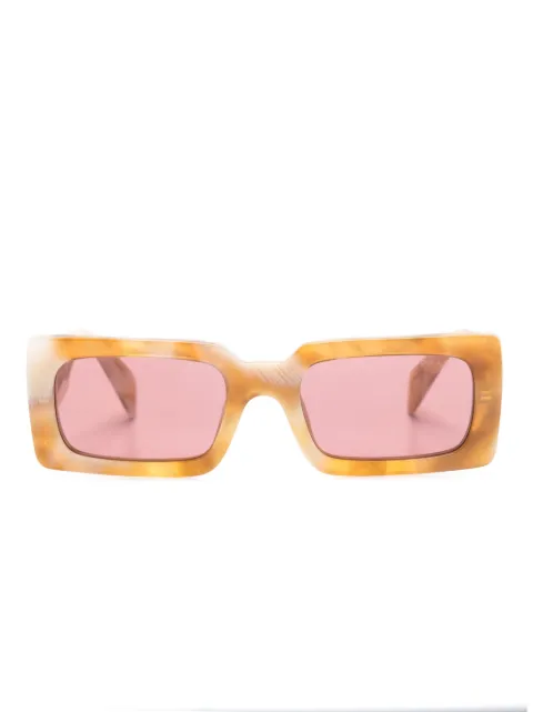 Prada Eyewear lunettes de soleil rectangulaires à logo imprimé 