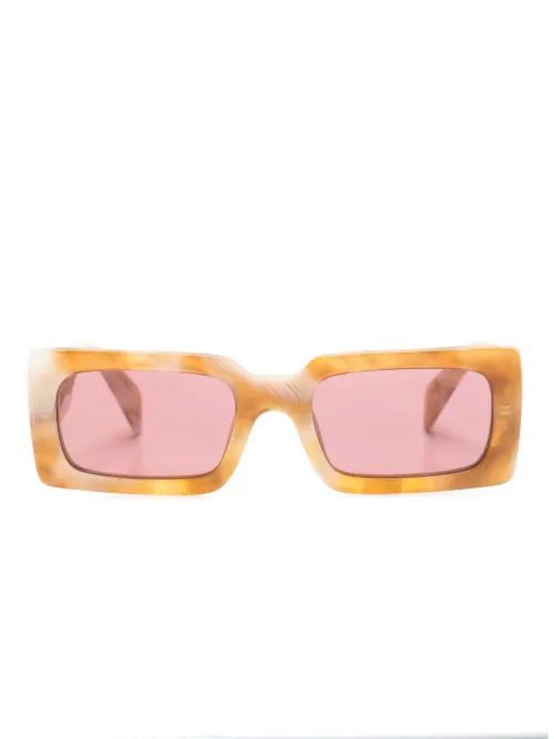 Lunettes de soleil rectangulaires à logo imprimé - Prada Eyewear - Modalova