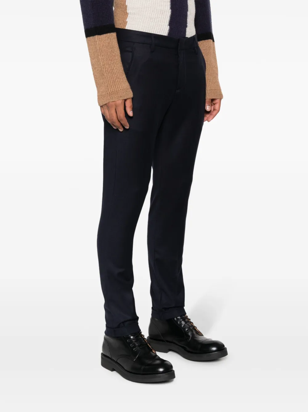 Dondup Skinny-leg Mid-waist Trousers In Blau