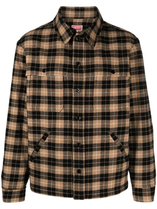 Chemise boutonnée à carreaux - Kenzo - Modalova