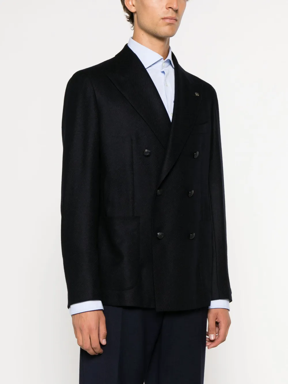 Tagliatore Blazer met dubbele rij knopen Blauw