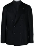 Tagliatore double-breasted wool blend blazer - Blue