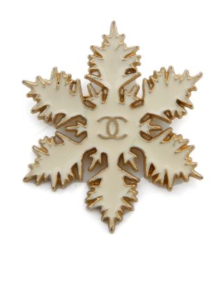 Chanel snowflake store brooch