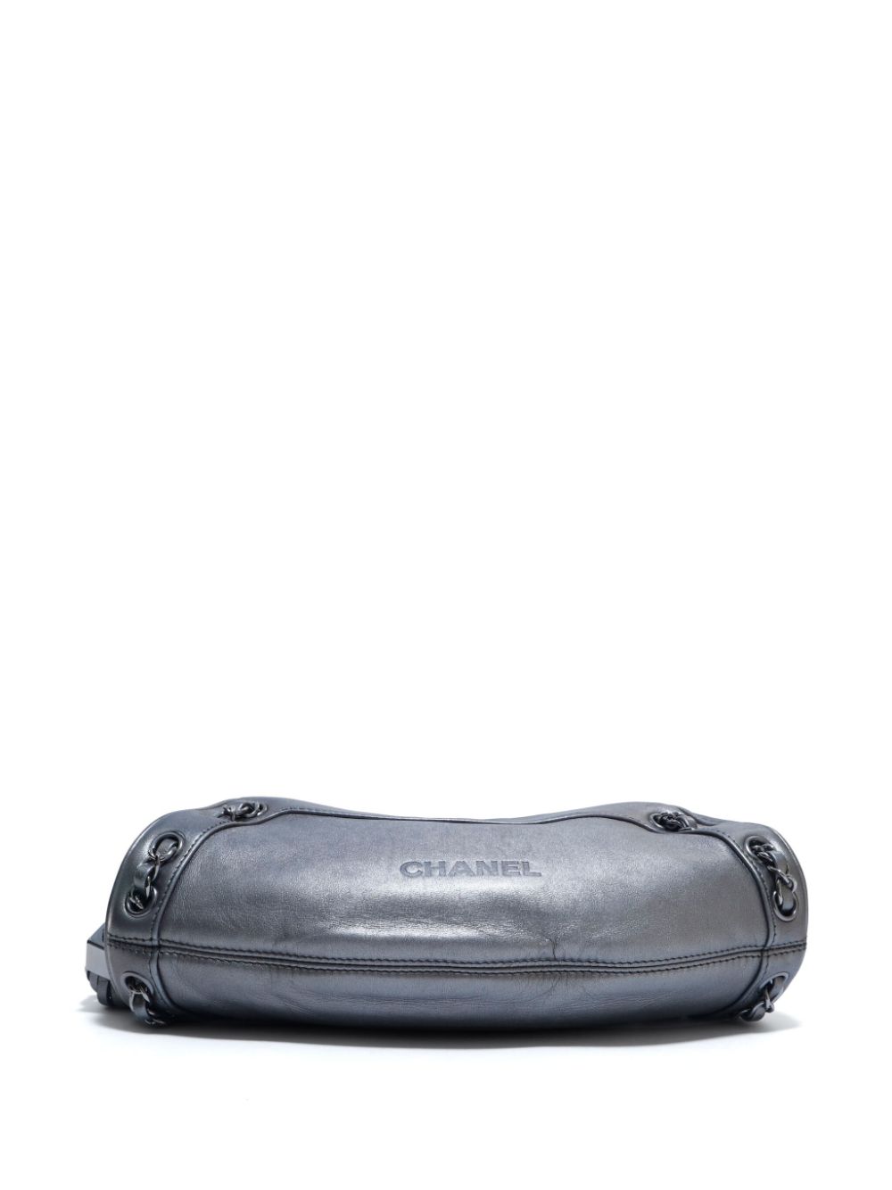 Pre-owned Chanel 2003-2004 Tassel-detail Chain Shoulder Bag In Grey