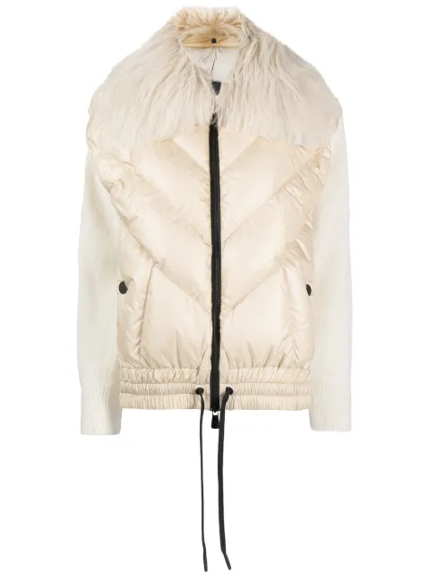 Moncler Grenoble panelled knitted down jacket