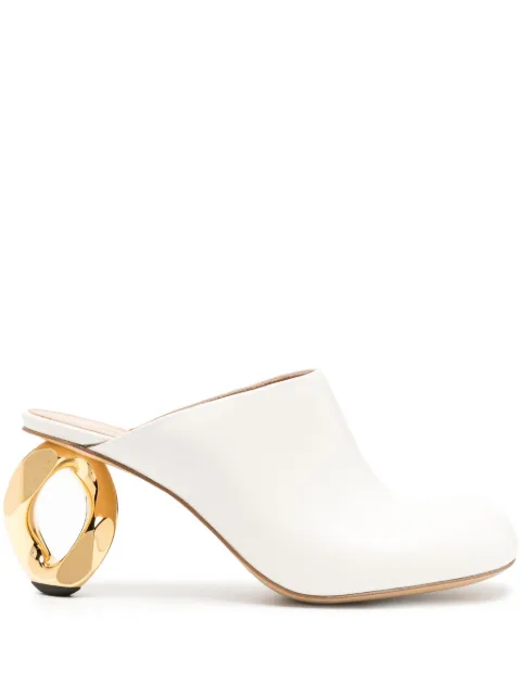 JW Anderson 75mm chain-heel leather mules