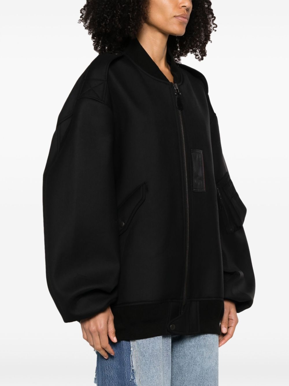Shop Junya Watanabe Patch-detail Bomber Jacket In Black