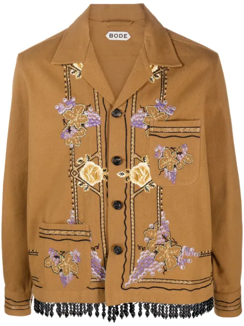 BODE sobrecamisa Autumn Royal con bordado floral