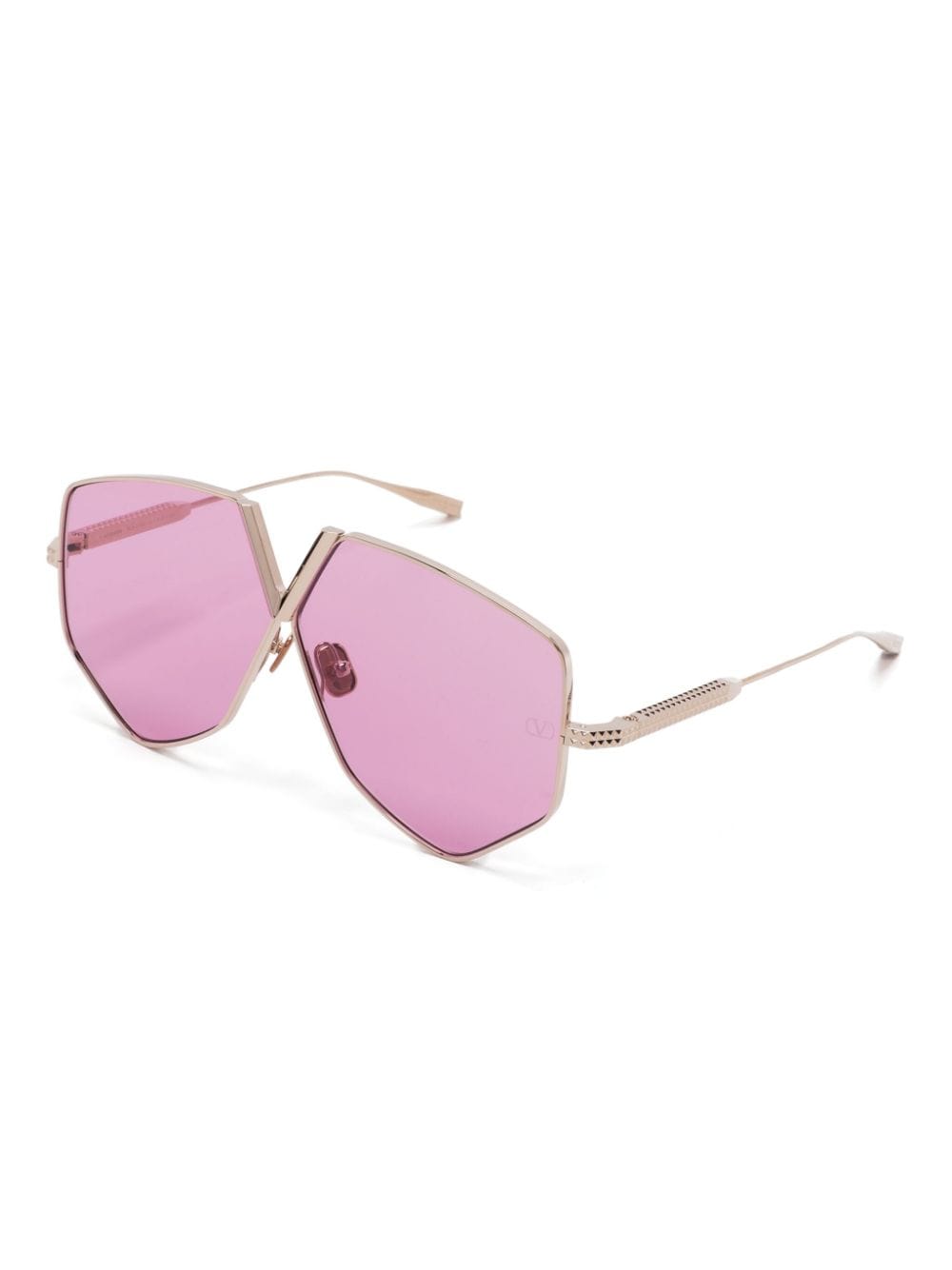 Valentino Eyewear VLogo zonnebril met zeshoekig montuur - Paars