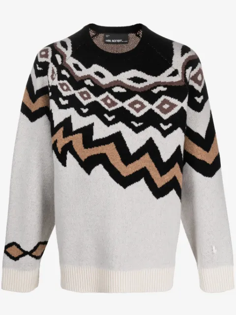 Neil Barrett pull en maille intarsia