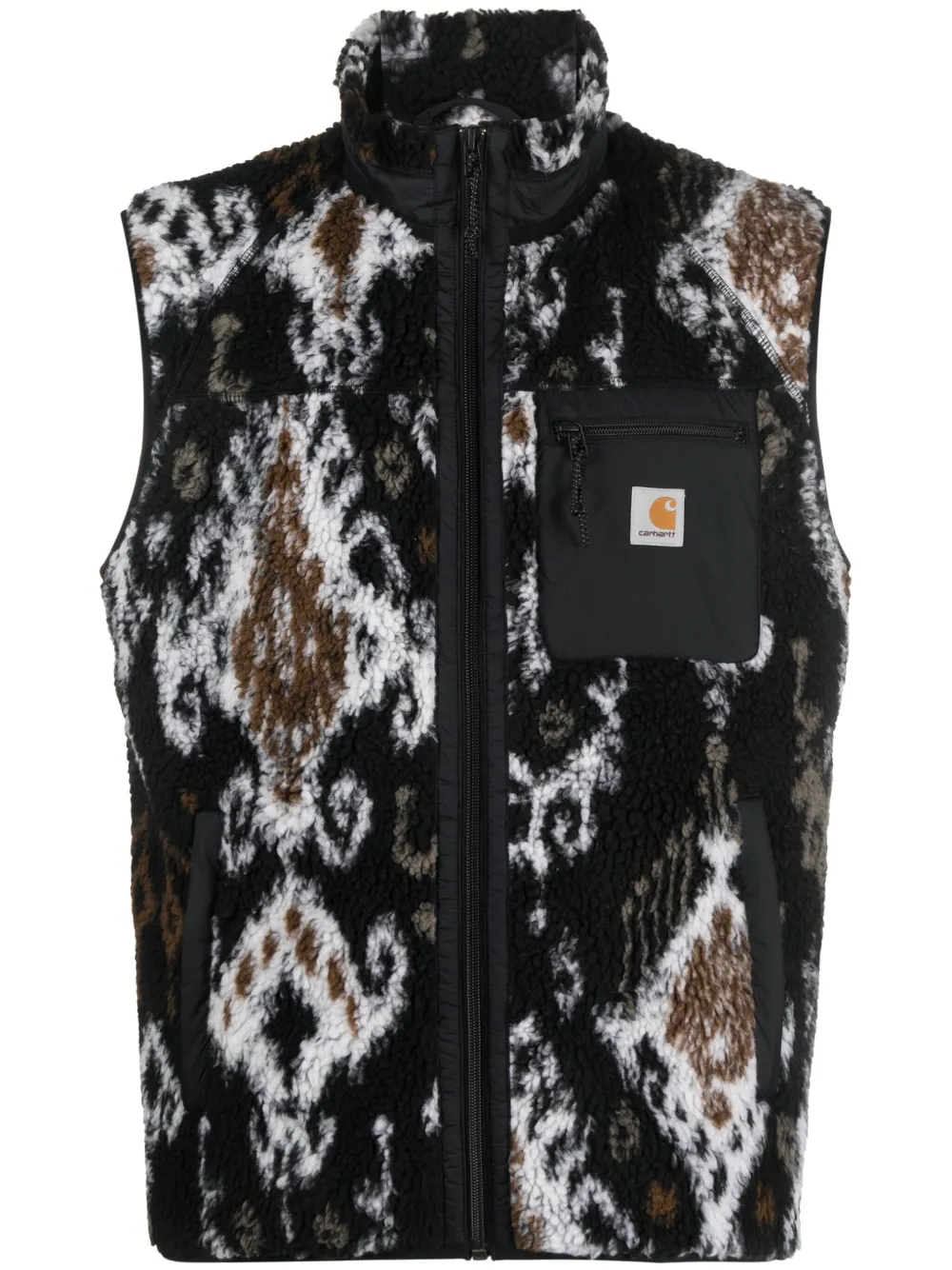 Carhartt WIP Prentis gilet met jacquard Zwart