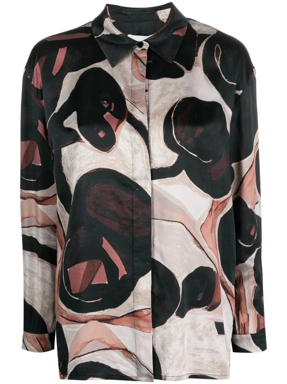 MUNTHE abstractpattern Print spreadcollar Shirt Farfetch
