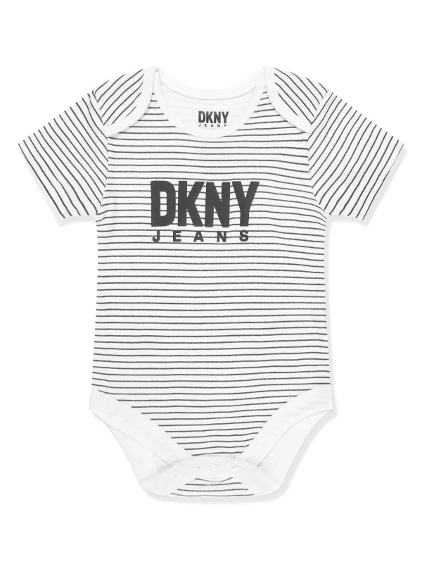 Dkny Kids logo print Cotton Bodysuit pack Of three Farfetch