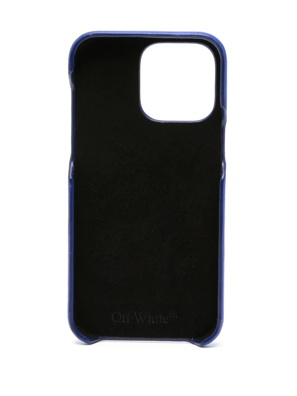Off-White Ow Bookish faux-leather iPhone 14 Pro case - Blauw