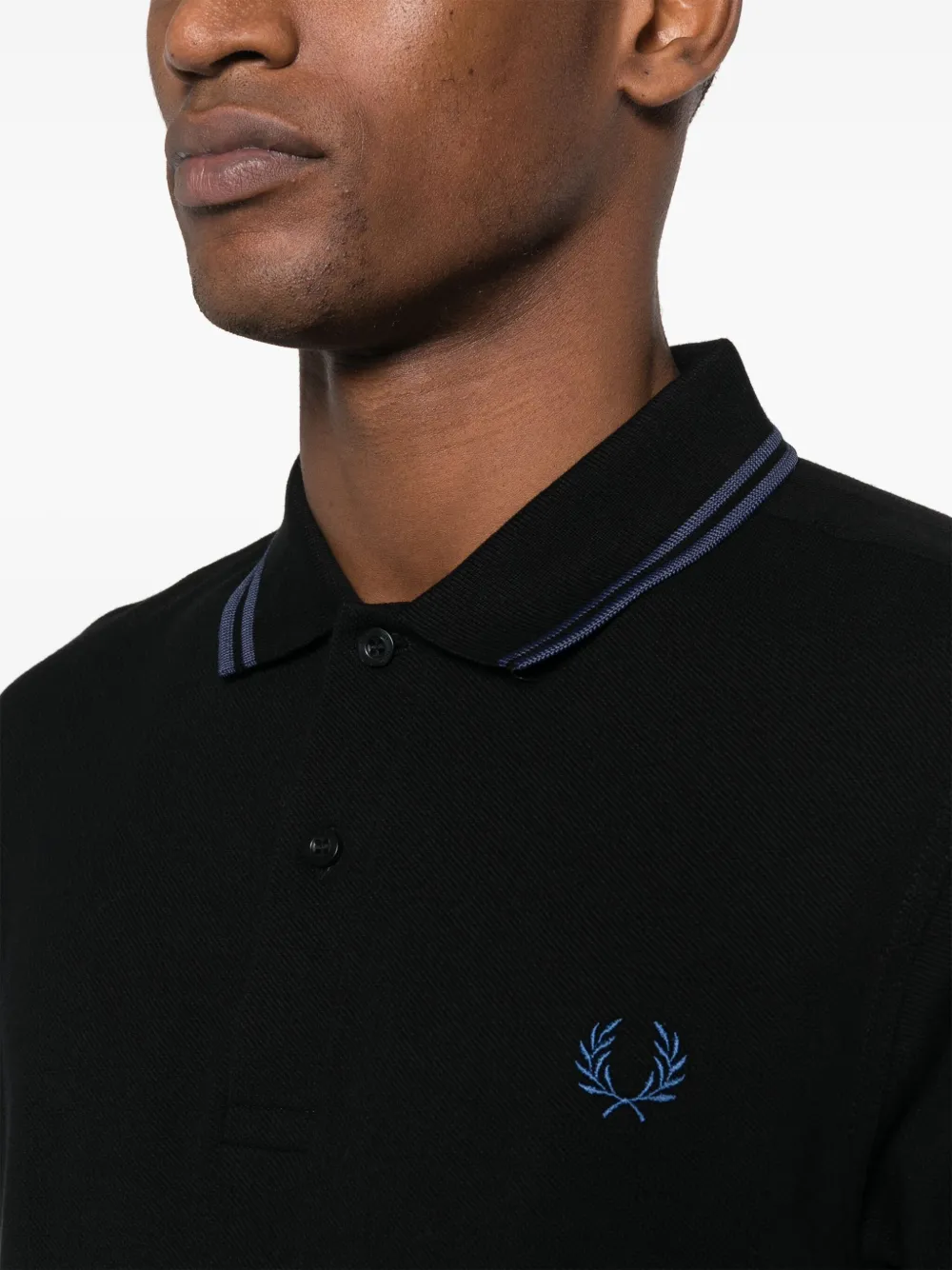 Fred Perry Poloshirt met geborduurd logo Zwart
