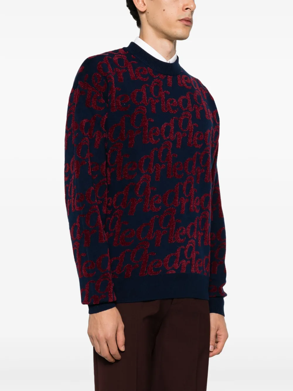 Drôle De Monsieur Gebreide trui Blauw