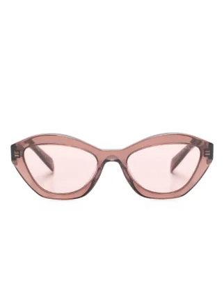 PRADA ブラウンキャットアイサングラス Prada Eyewear キャットアイ サングラス | ブラウン | FARFETCH JP