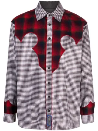 Maison Margiela×Pendleton チェック柄長袖シャツ Maison Margiela x Pendleton チェック シャツ | レッド