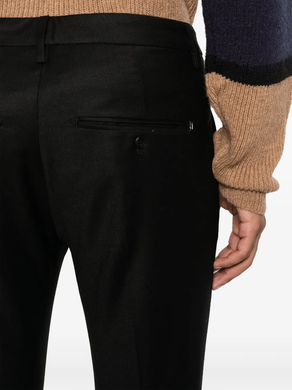 Dondup Skinny-leg Mid-waist Trousers In Schwarz