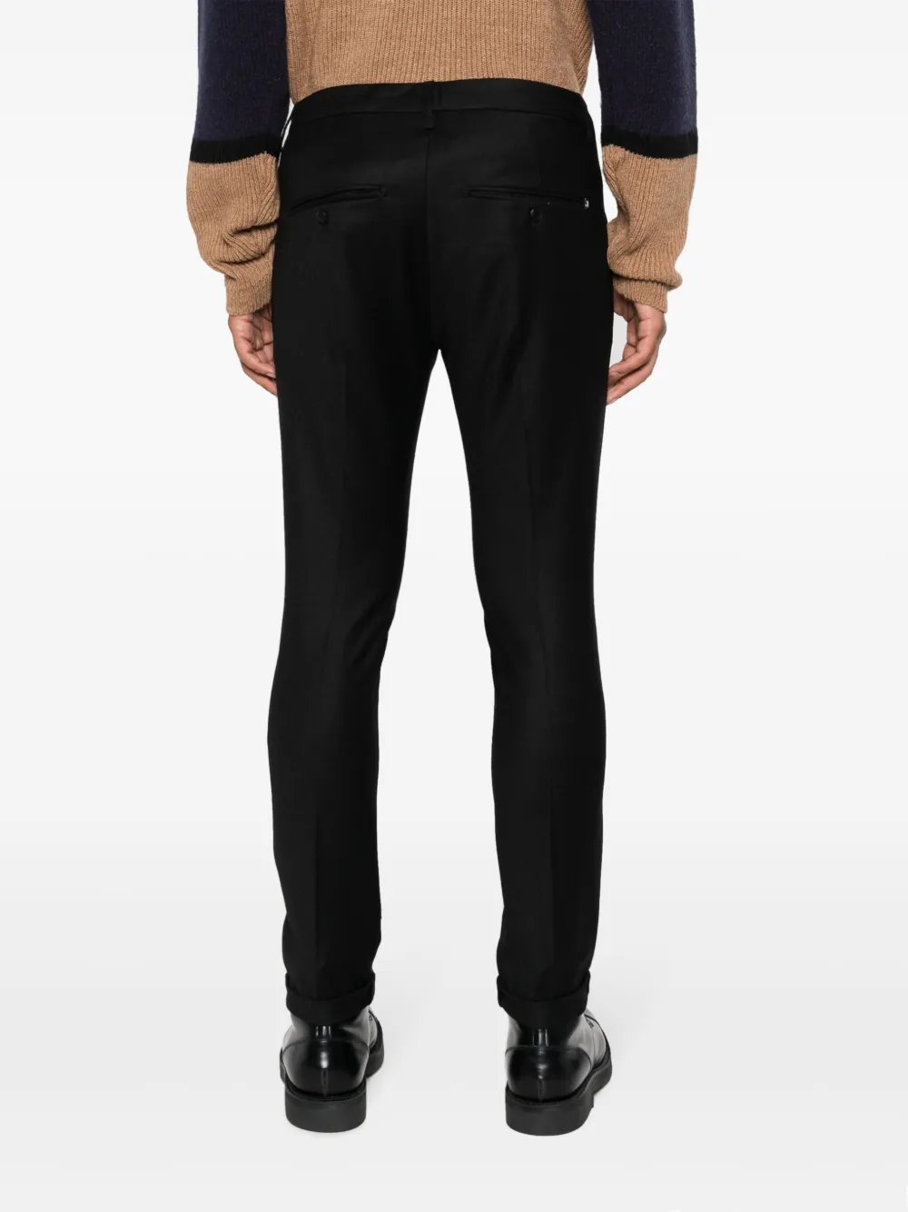Dondup Skinny-leg Mid-waist Trousers In Schwarz