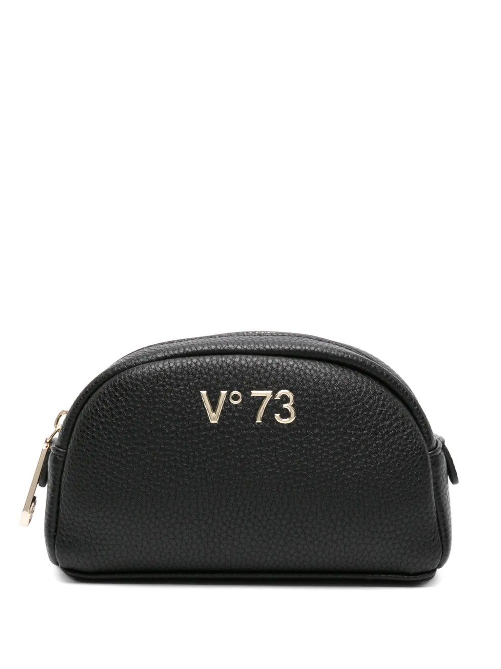 V73 Logo-plaque Make-up Bag In Black