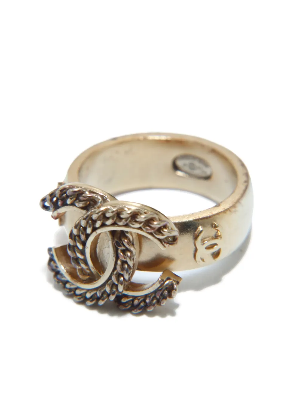 CHANEL Pre-Owned 2012 CC chain-link ring - Goud