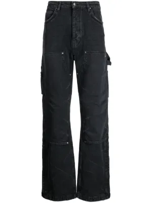 AMIRI ダメージ ジーンズ | ブラック | FARFETCH JP