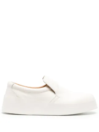 JW Anderson スリッポン レザースニーカー | ホワイト | FARFETCH JP