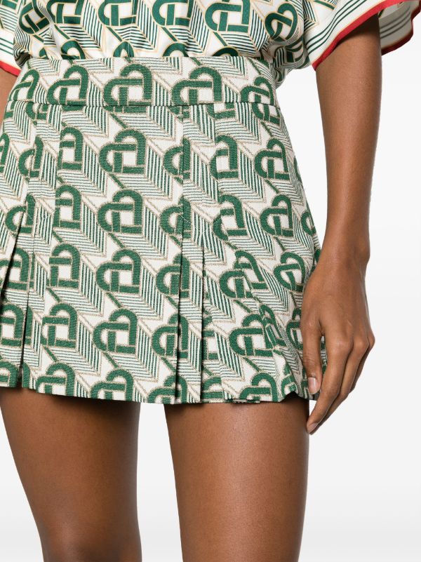 Casablanca Heart Monogram Jacquard Miniskirt - Farfetch