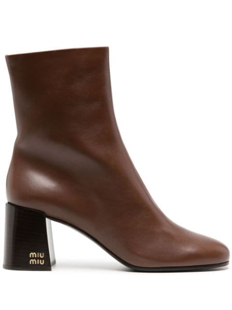 Miu Miu 65mm leather ankle boots
