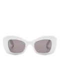 Alexander McQueen Eyewear oversized-frame tinted sunglasses - White