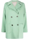 Alberto Biani double-breasted virgin wool coat - Green